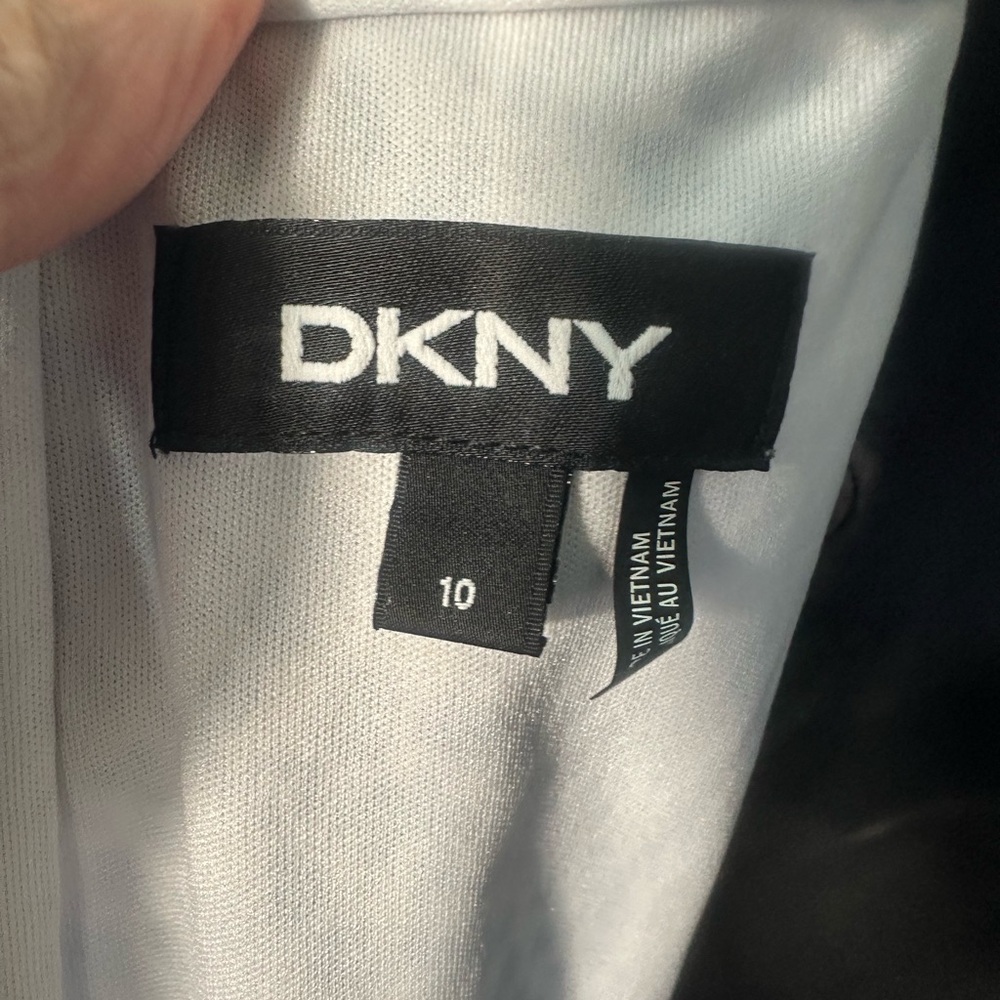 DKNY Blue and White Dress Size 10 EUC - Picture 7 of 8